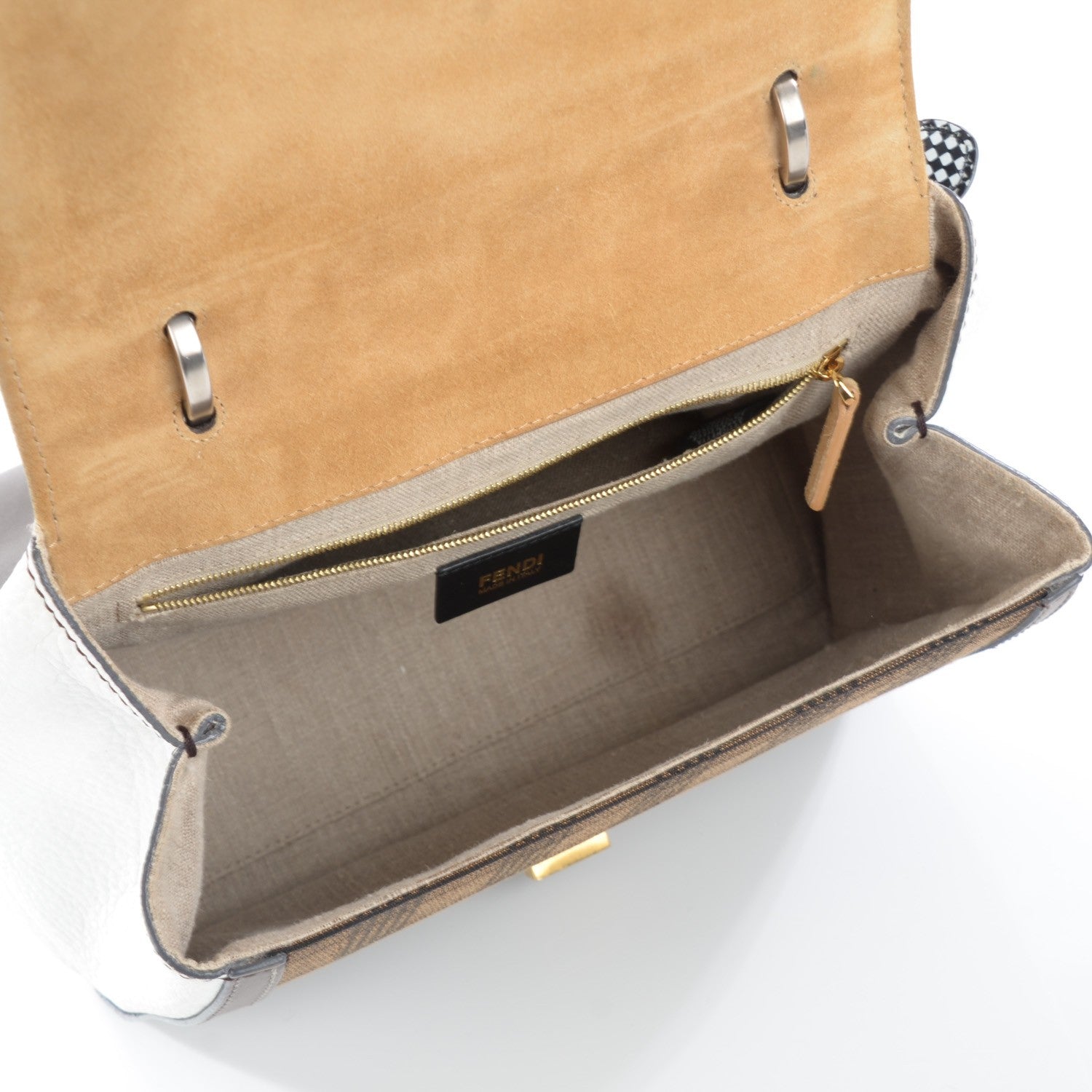Fendi Python Calfskin Silvana Top Handle Bag 12 of 13