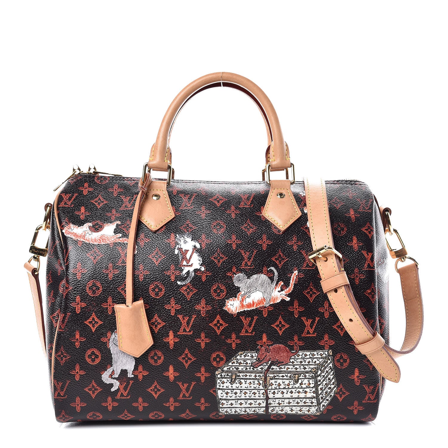 Louis Vuitton Catogram Speedy Bandouliere 30 Marron 1 of 16