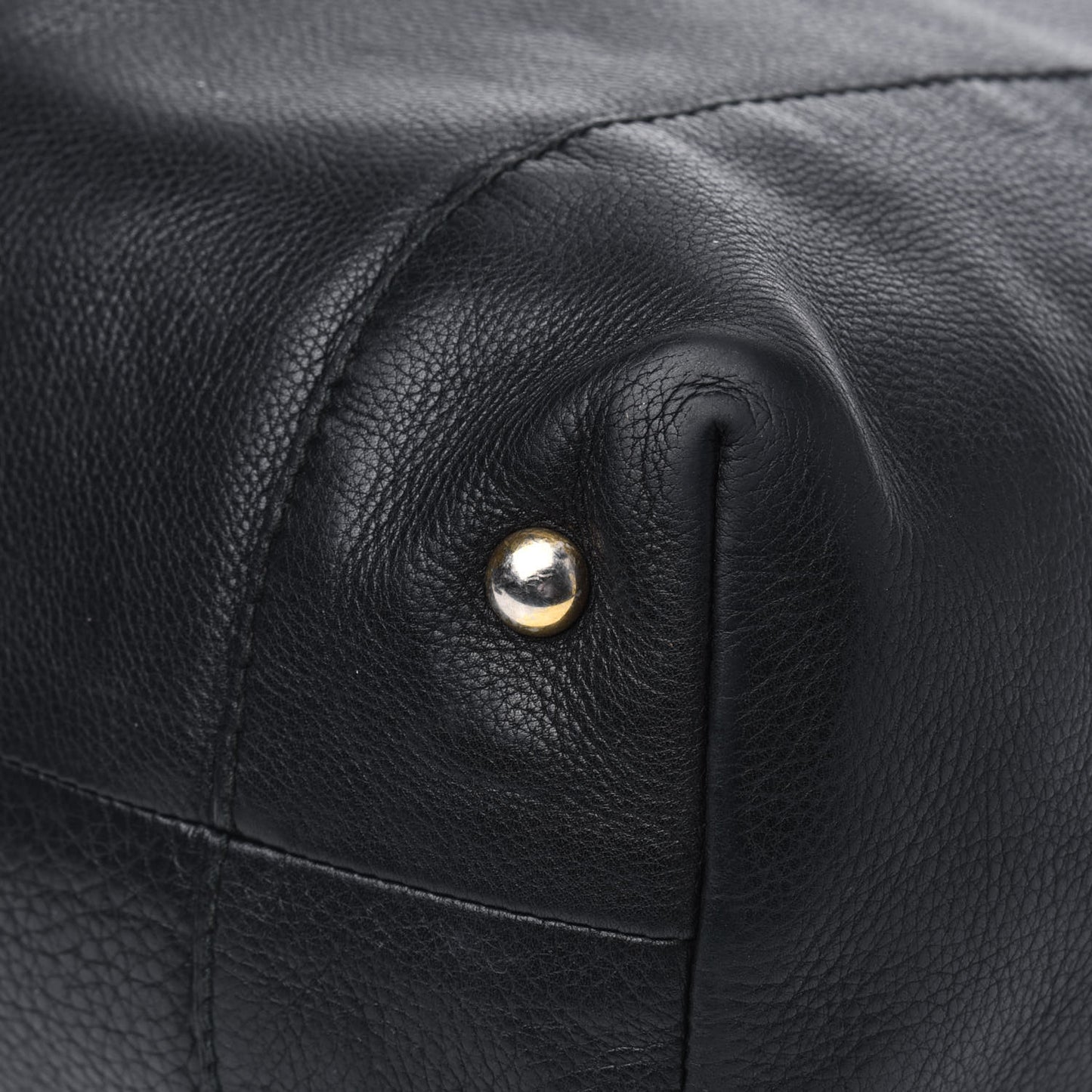 Pebbled Calfskin Medium Twill Tote Black