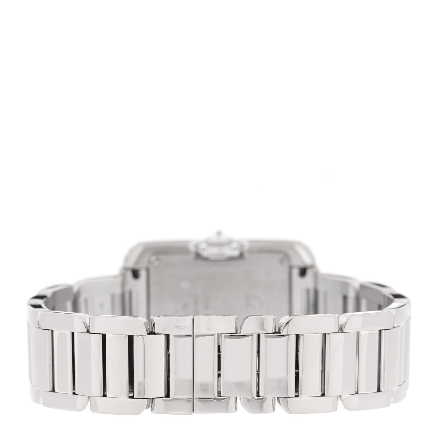 18K White Gold Diamond Bezel 23mm Tank Anglaise Quartz Watch