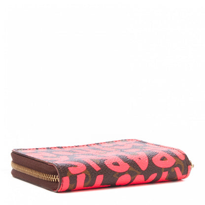 Louis Vuitton Monogram Graffiti Zippy Coin Purse Fuchsia 3 of 7