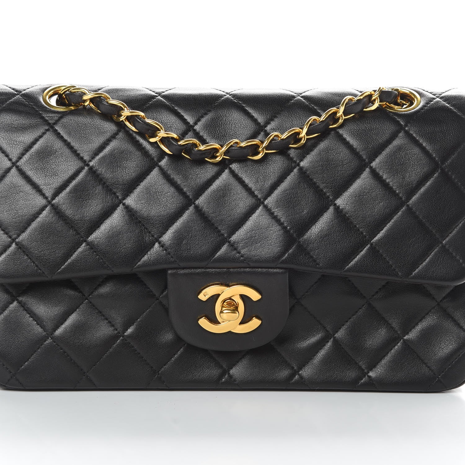 Chanel Lambskin Quilted Small Double Flap Black 9 of 15
