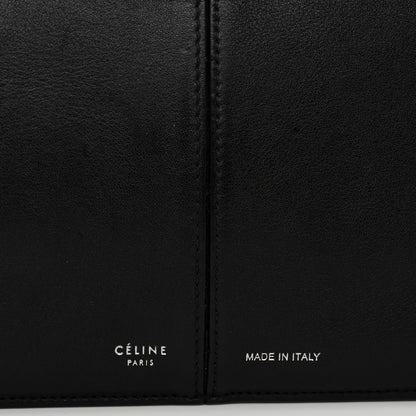 Celine Smooth Calfskin Tri-Fold Clutch on Chain Black 7 of 12