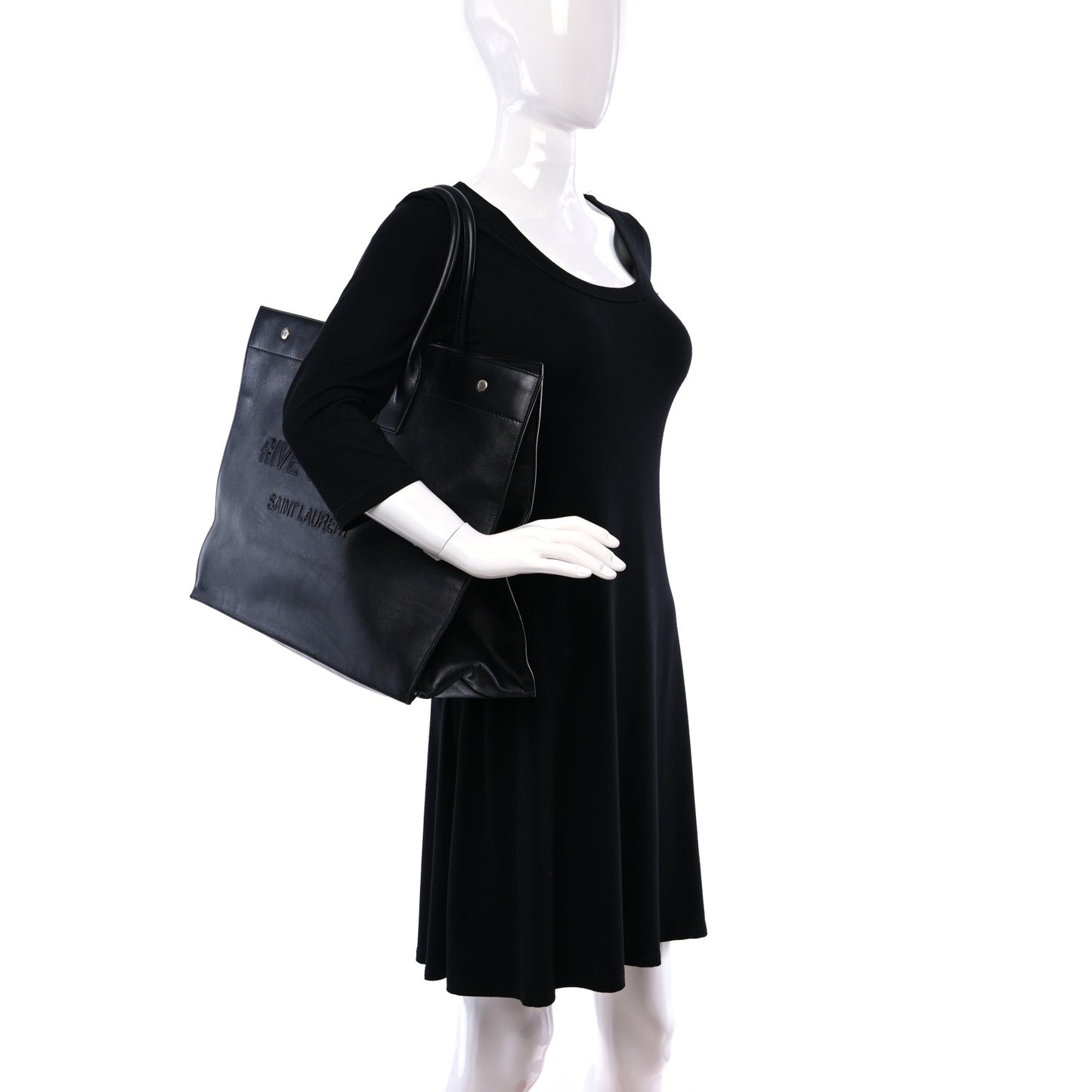 Vitello Large Rive Gauche Tote Black