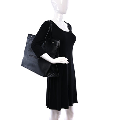 Saint Laurent Vitello Large Rive Gauche Tote Black 2 of 8