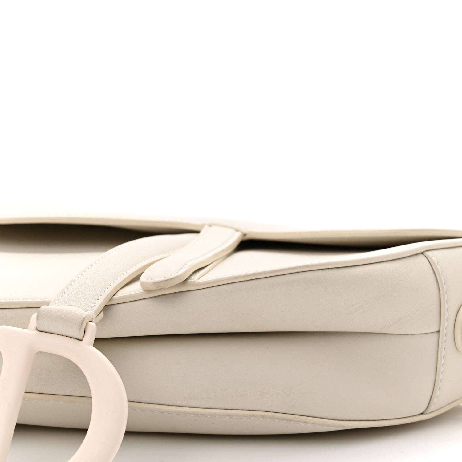 Christian Dior Ultra Matte Calfskin Saddle Bag Off White 9 of 9