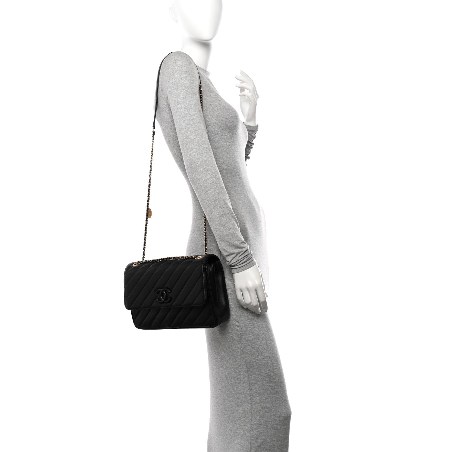 Chanel Lambskin Quilted Jumbo Coco Vintage Flap Black 3 of 11