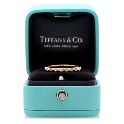 Tiffany 18K Yellow Gold Diamond Elsa Peretti 8 Diamond Stacking Band Ring 62 10 5 of 5