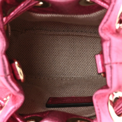 Jimmy Choo Metallic Nappa Mini Marcheline Shoulder Bag Peony 9 of 21