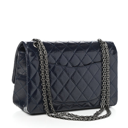 Chanel Aged Calfskin Quilted 2.55 Reissue 226 Flap Dark Navy Blue 3 of 10
