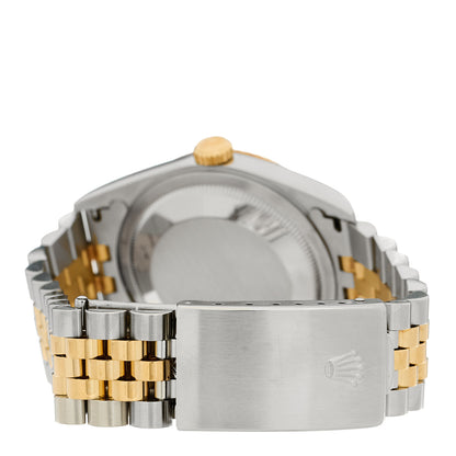 Rolex Stainless Steel 18K Yellow Gold Diamond 36mm Oyster Perpetual Datejust Watch Champagne 16233 3 of 4