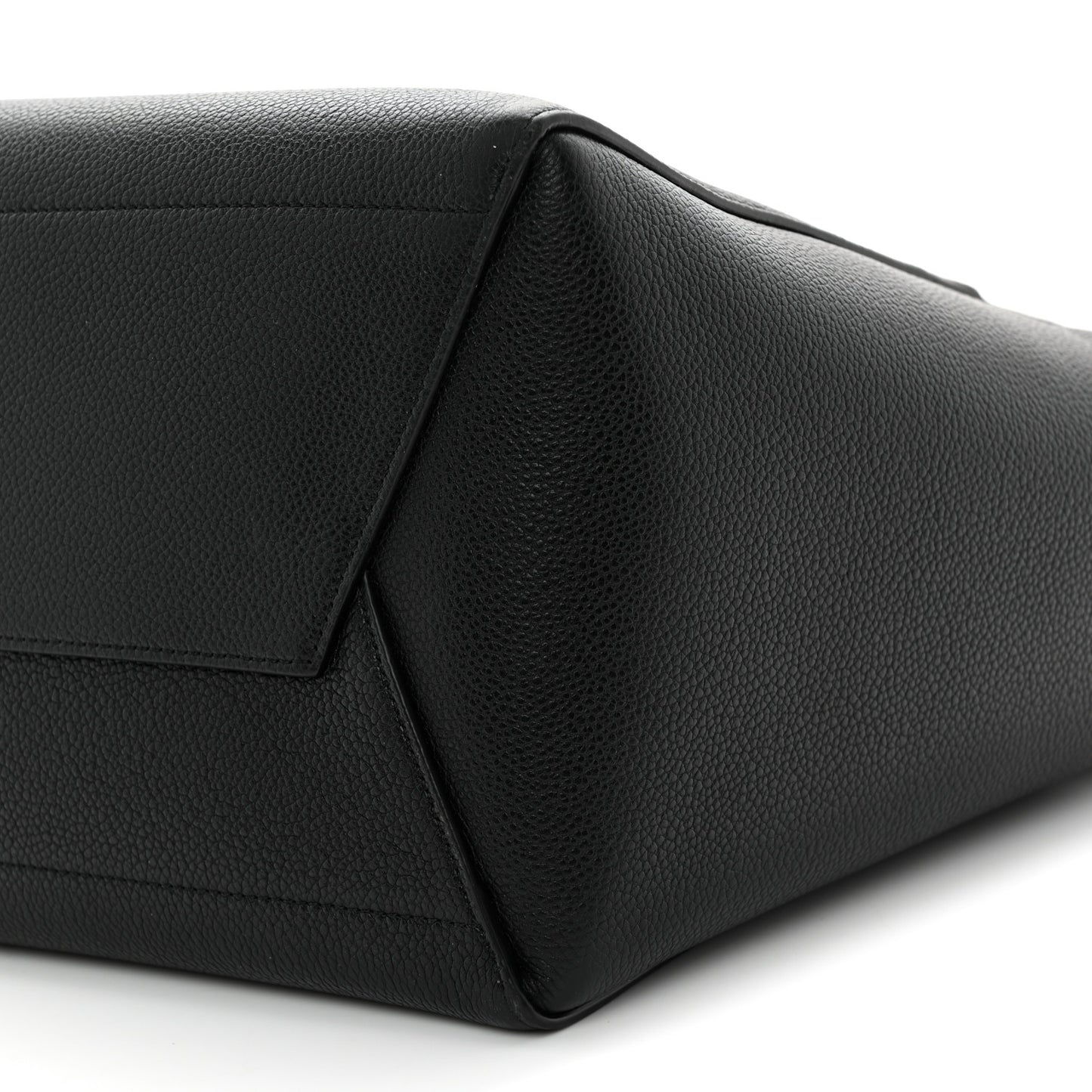 Soft Grained Calfskin Sangle Bucket Bag Black