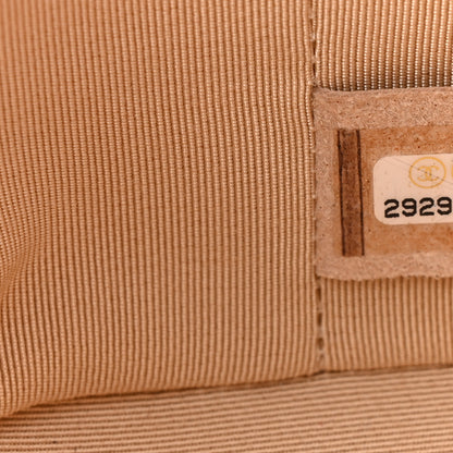 Chanel Calfskin Raffia Small Take Away Vanity Case Bag Pink Beige 7 of 10