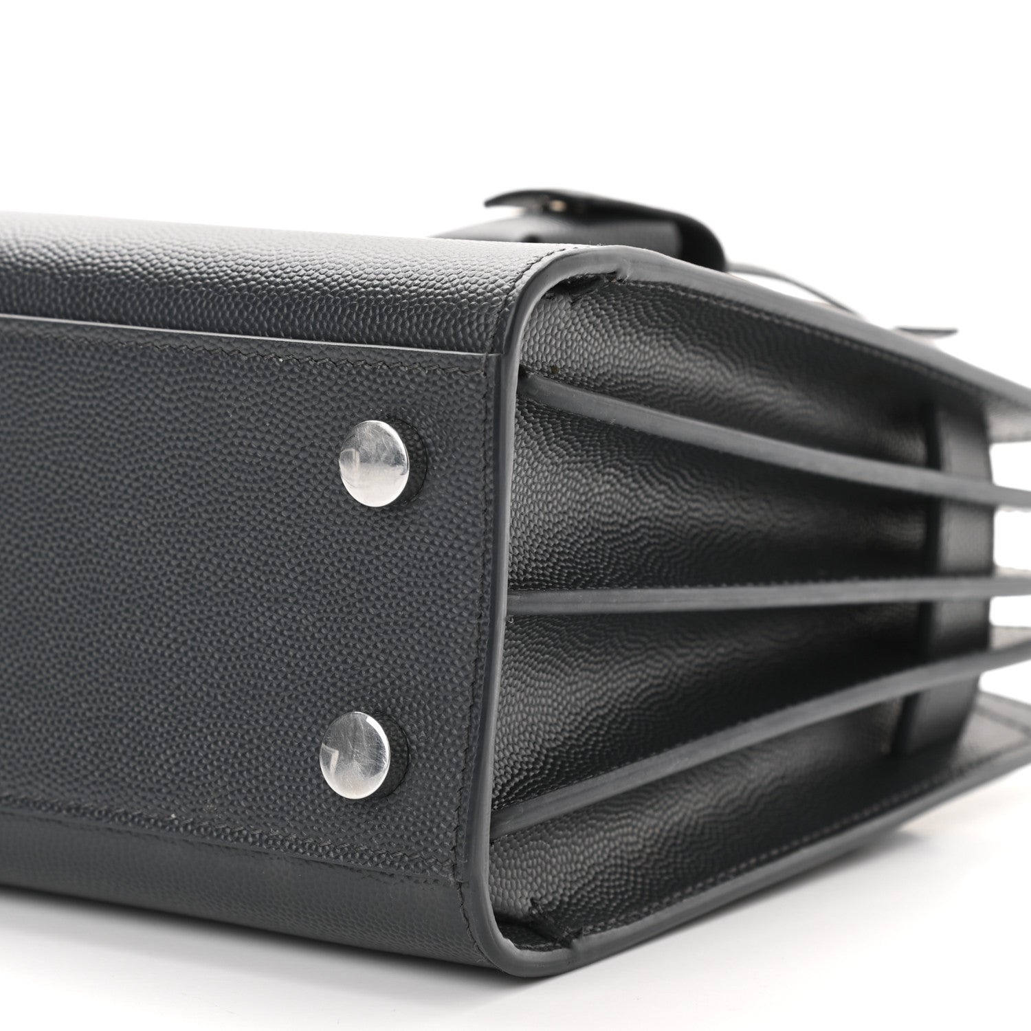 Saint Laurent Grained Calfskin Nano Sac De Jour Coal 9 of 11