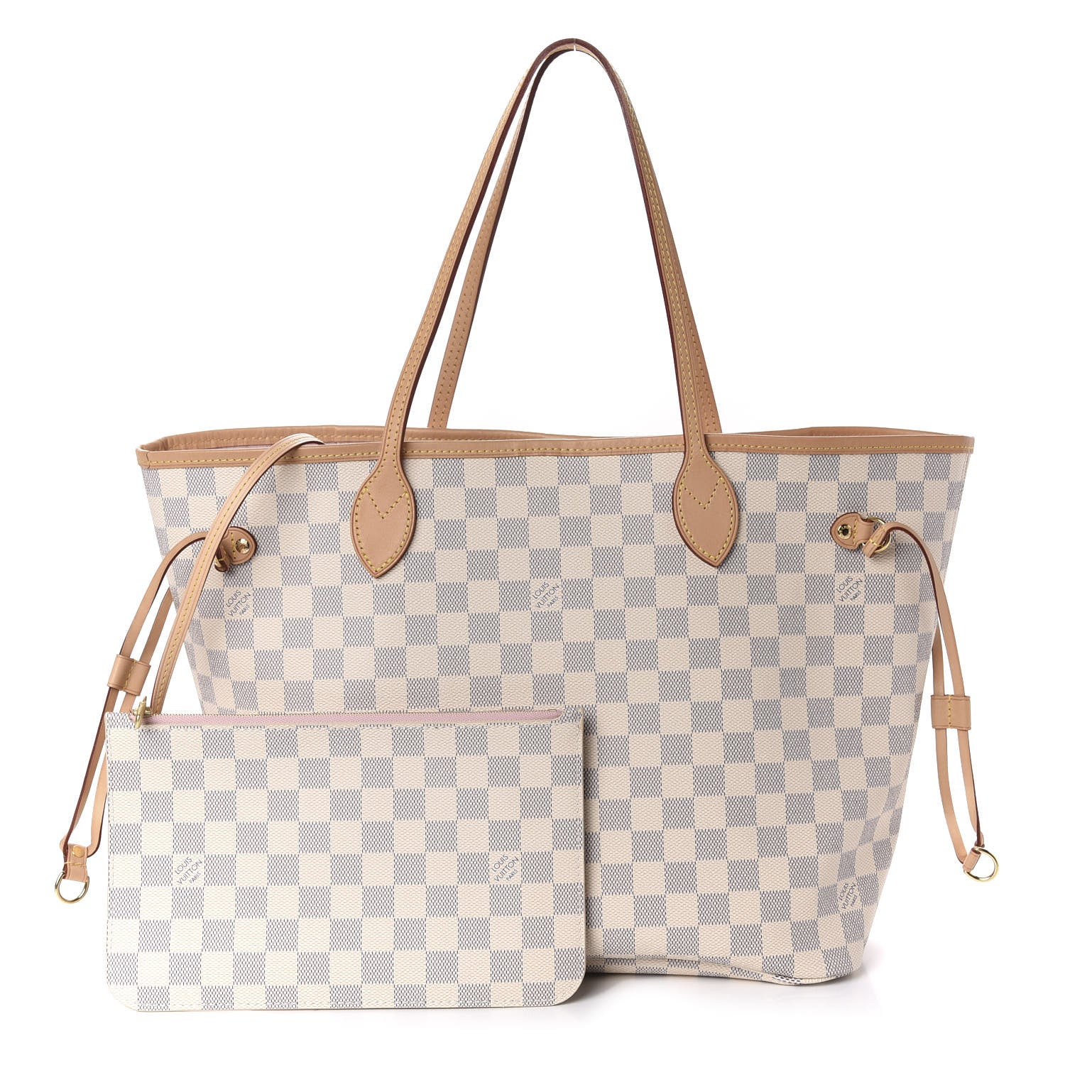 Louis Vuitton Damier Azur Neo Neverfull MM Rose Ballerine 1 of 11