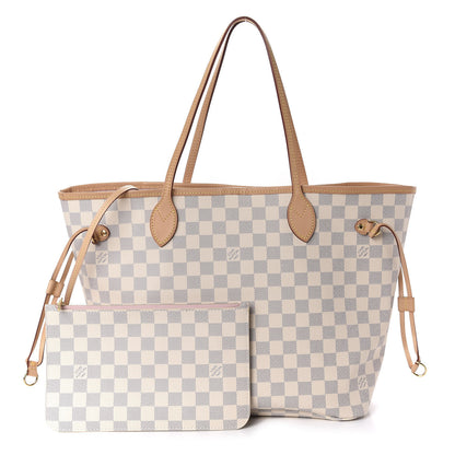 Louis Vuitton Damier Azur Neo Neverfull MM Rose Ballerine 1 of 11