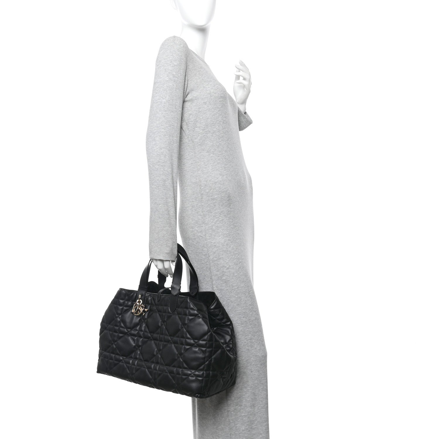 Christian Dior Calfskin Macrocannage Large Toujours Black 2 of 11