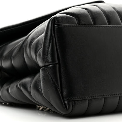 Saint Laurent Calfskin Y Quilted Monogram Medium Loulou Chain Satchel Black 9 of 10
