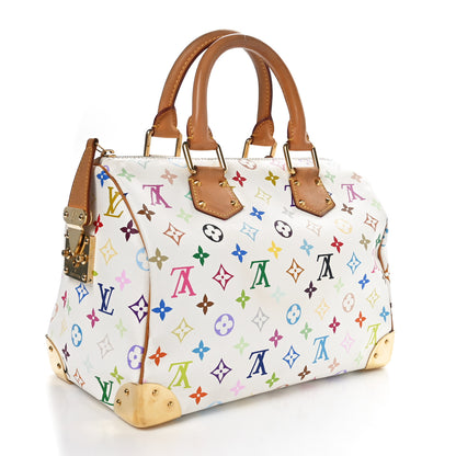 Louis Vuitton Monogram Multicolor Speedy 30 White 3 of 9