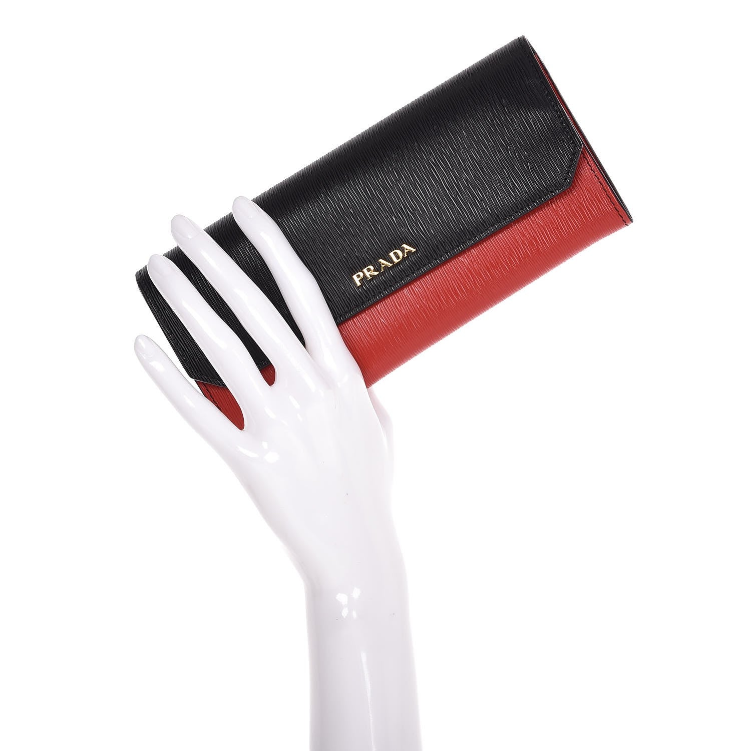 Prada Vitello Move Continental Wallet Black Lacca 2 of 9