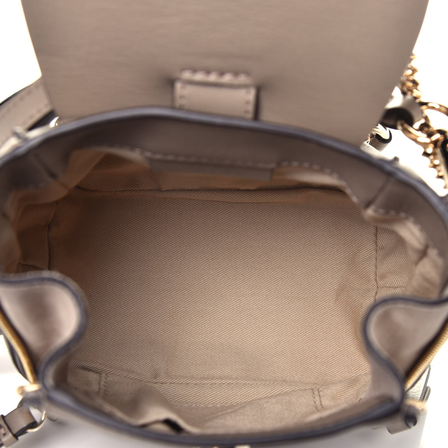 Chloe Suede Calfskin Mini Faye Backpack Motty Grey 4 of 8