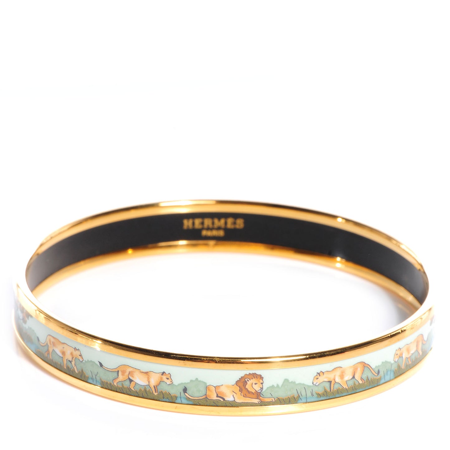 Enamel Printed Narrow Lion Bracelet 70