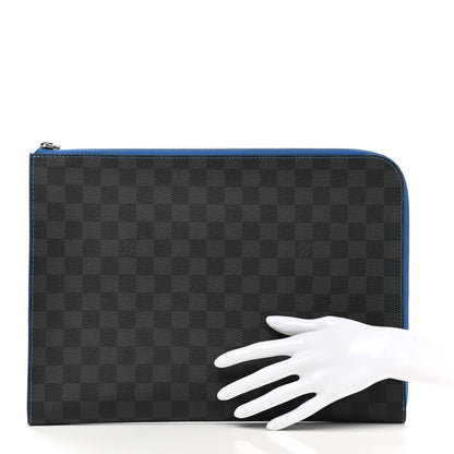 Louis Vuitton Damier Graphite Pochette Jour GM Bleu 2 of 9