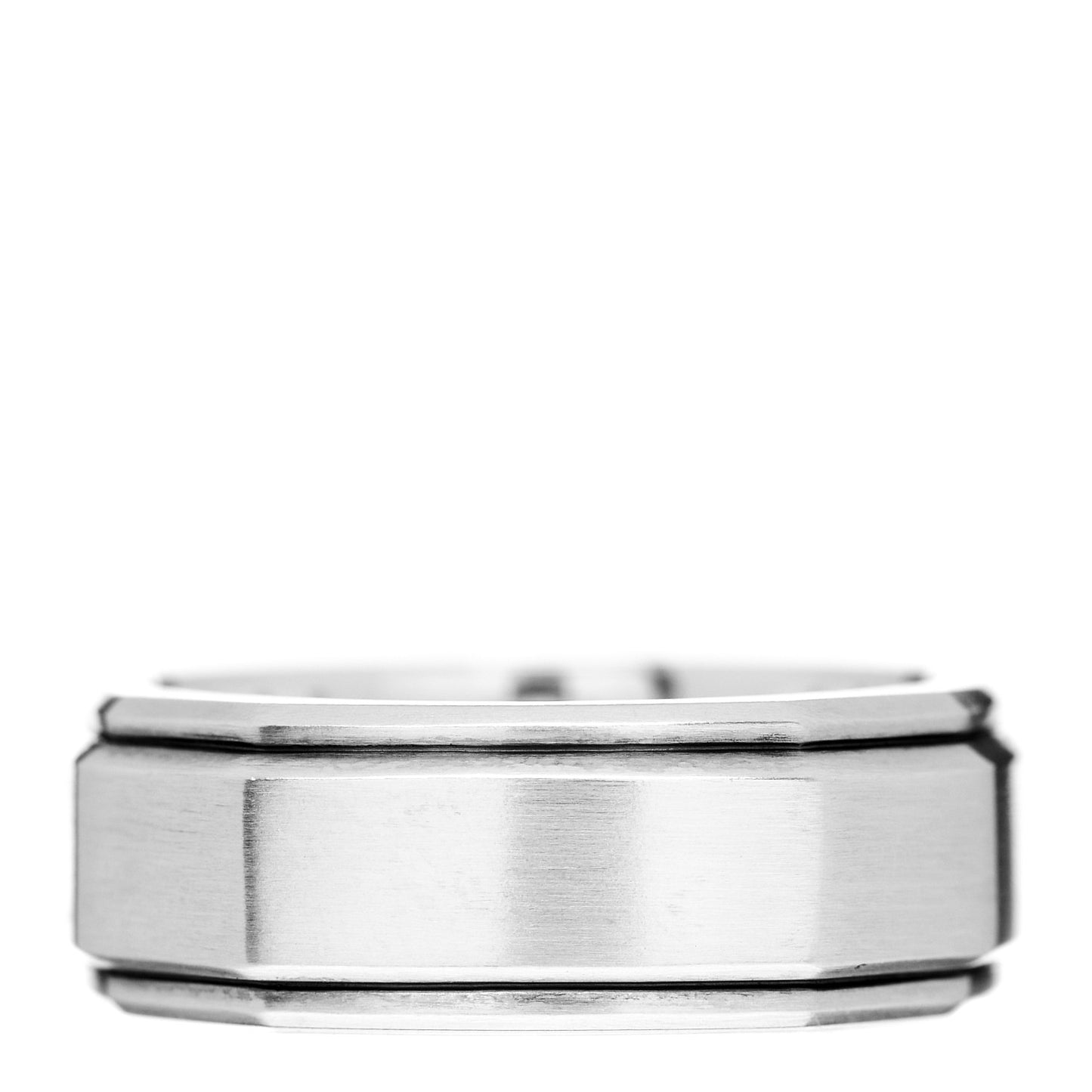 Sterling Silver 9mm Deco Band Ring 65 11