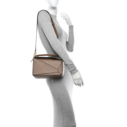 Loewe Grained Calfskin Small Puzzle Bag Sand Mink 2 of 11