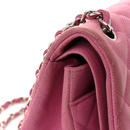 Chanel Caviar Quilted Jumbo Double Flap Pink 13 of 15
