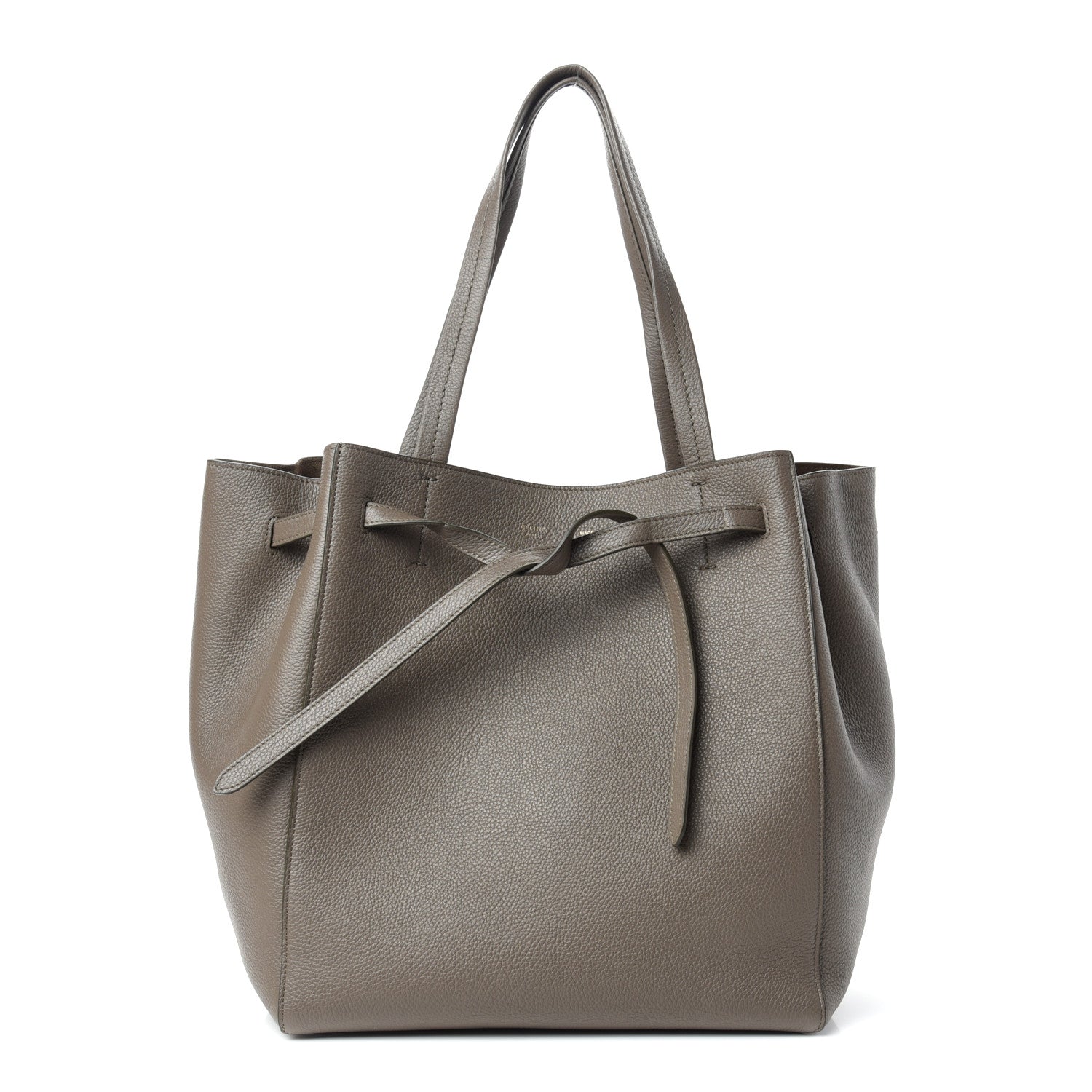 Celine Soft Grained Calfskin Small Belt Cabas Phantom Taupe 1 of 9