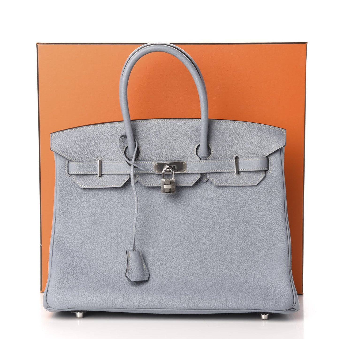 Togo Birkin 35 Bleu Lin