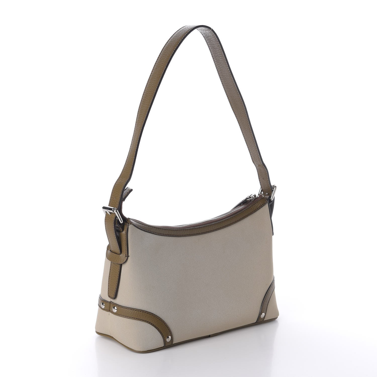 Burberry Canvas Nova Check Shoulder Bag Beige 2 of 8