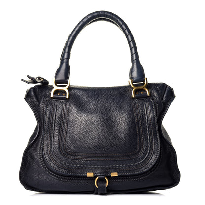 Chloe Calfskin Medium Marcie Satchel Navy 1 of 15