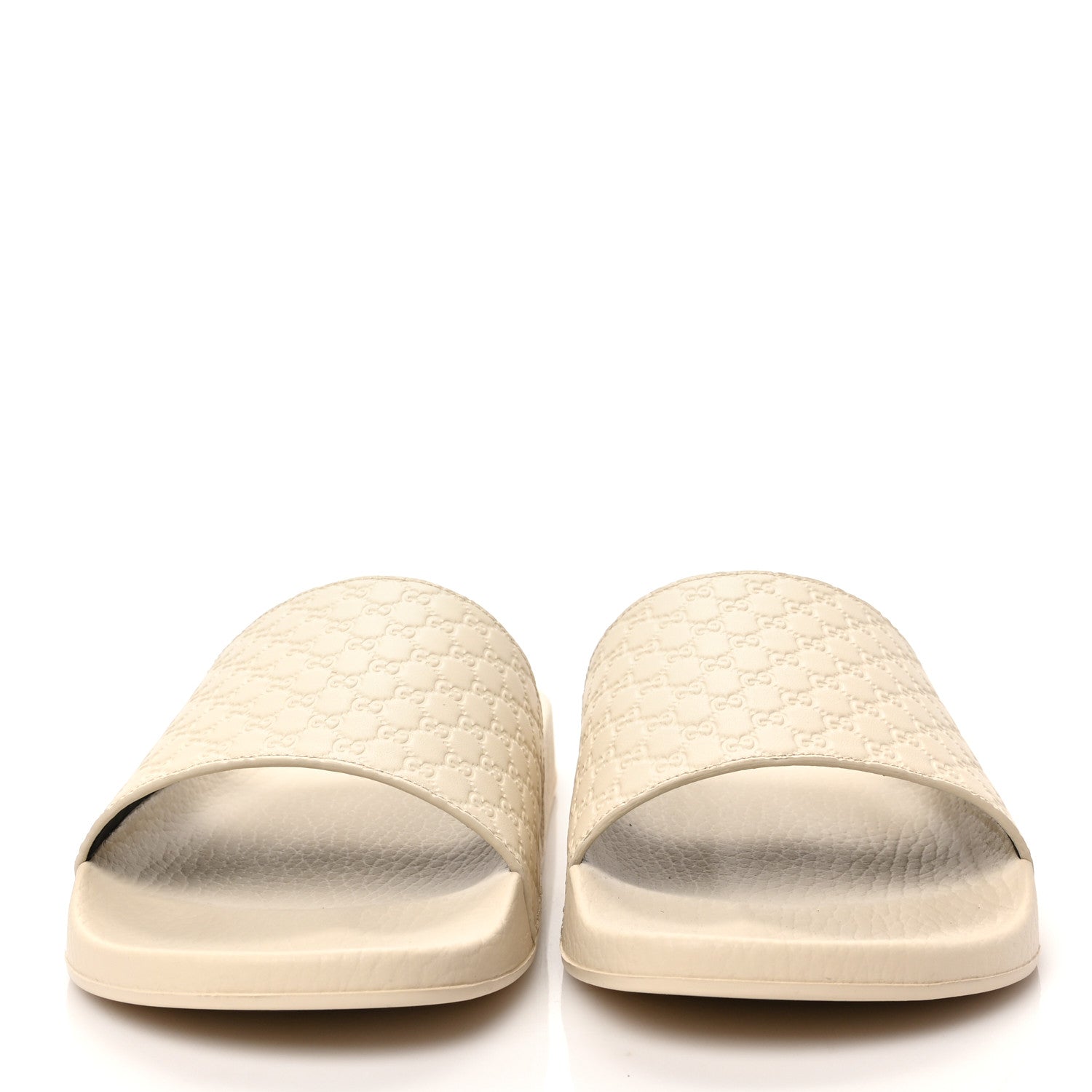 Gucci Microguccissima Mens Slide Sandals 10 Ivory 2 of 7