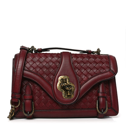 Bottega Veneta French Calfskin Intrecciato City Knot Bag Burgundy 1 of 9