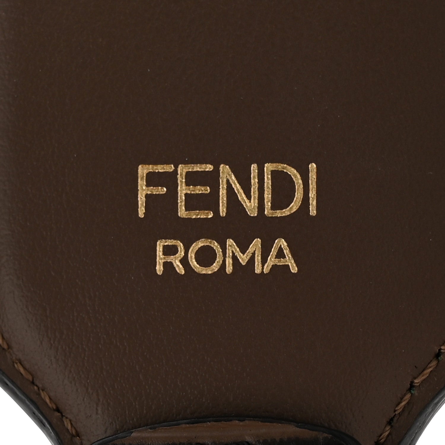 Fendi Vitello Century Bi-Color FF 1974 Embossed Strap You Maya Black 3 of 5