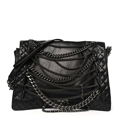 Chanel Calfskin Enchained XL Boy Flap Black 1 of 13