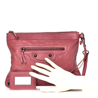 Balenciaga Agneau Classic Hardware Flat Handle Clutch Rose Bruyere 2 of 10