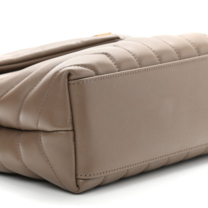 Saint Laurent Calfskin Y Quilted Monogram Small Loulou Chain Satchel Taupe 10 of 11