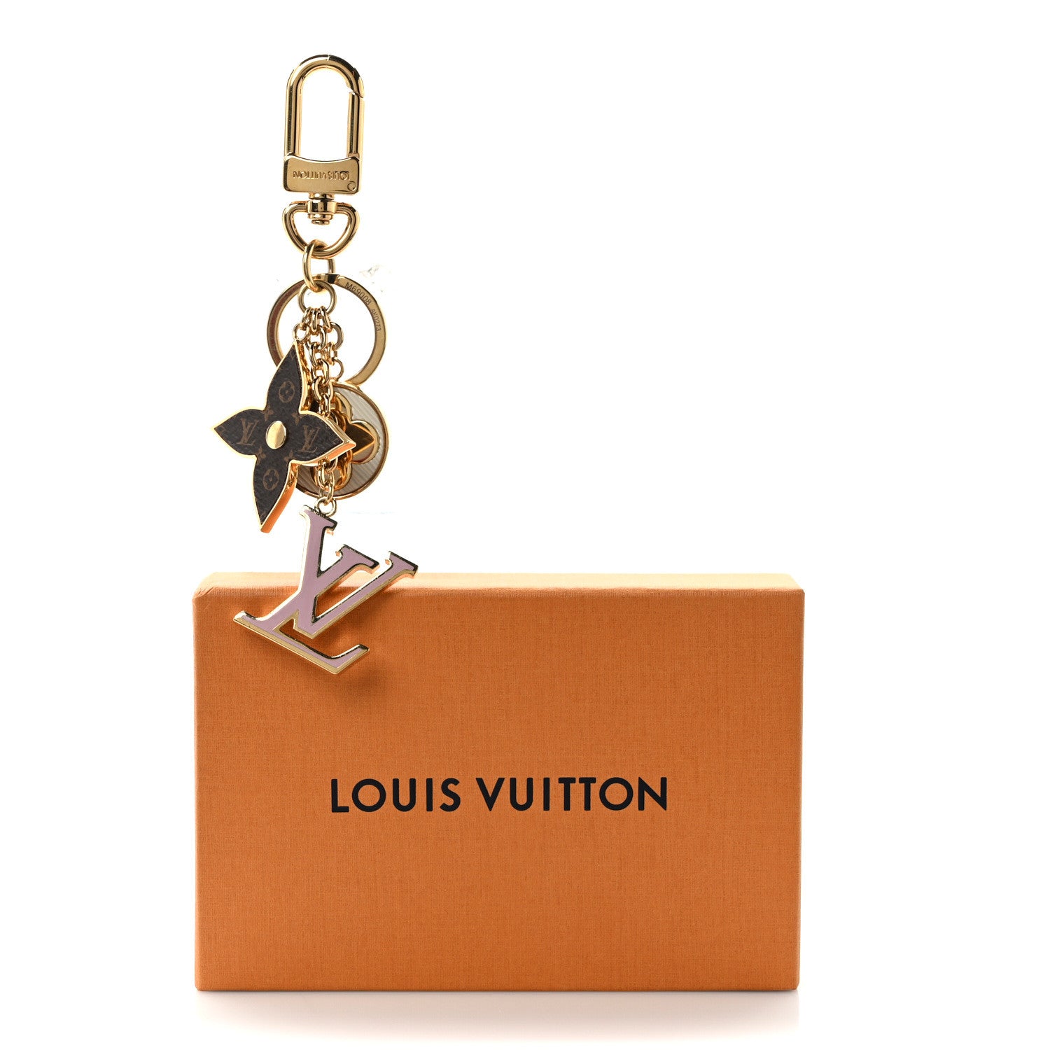 Louis Vuitton Metal Monogram Epi Spring Street Bag Charm Key Holder Gold 5 of 5