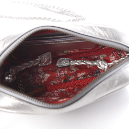 Gucci Laminated Nappa Web Trapuntata Mini GG Shoulder Bag Argento 5 of 11