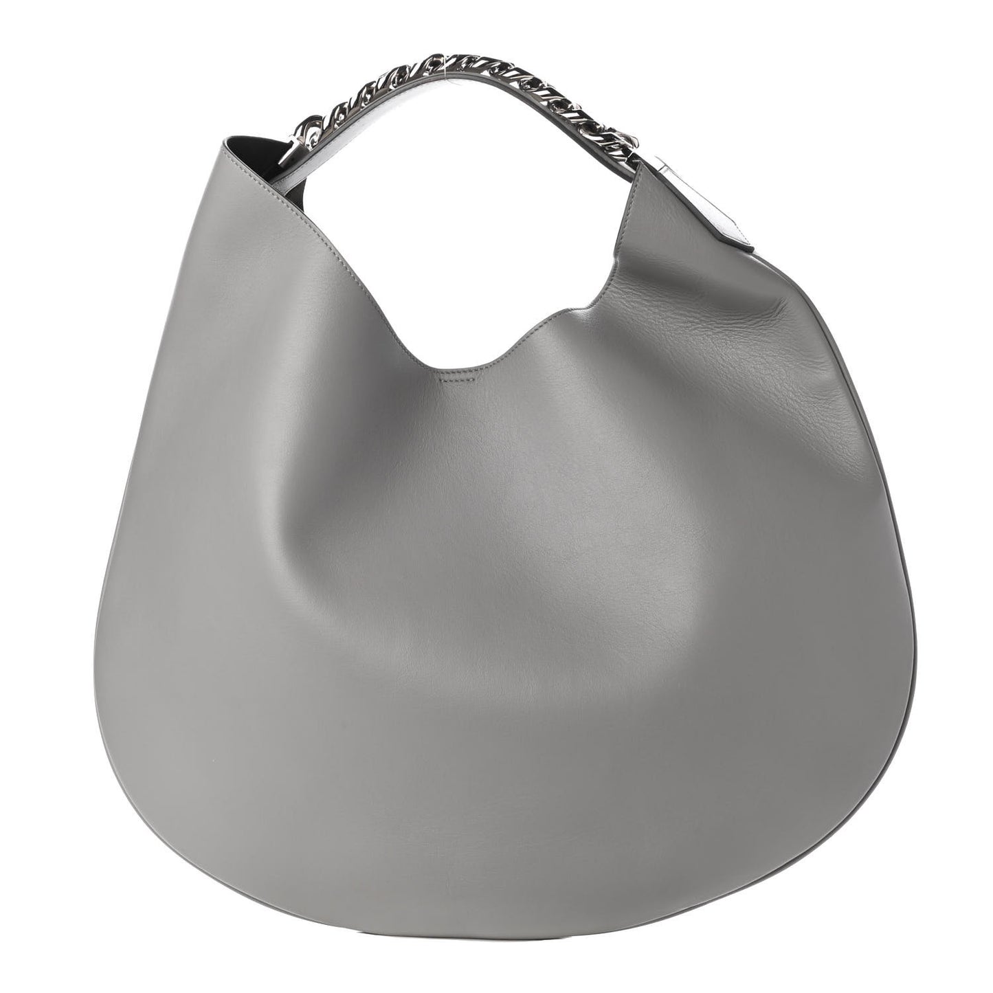 Calfskin Medium Infinity Hobo Bag Pearl Grey
