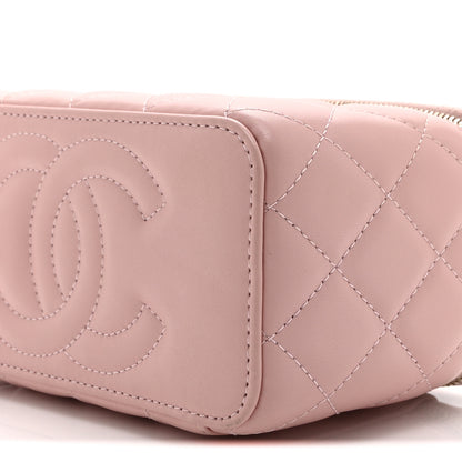 Chanel Caviar Quilted Pearl Enamel Small Vanity Case With Chain Light Pink 11 of 11