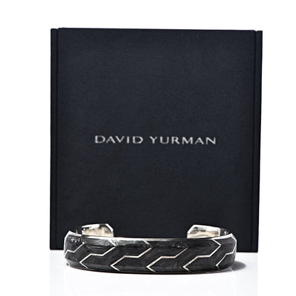 David Yurman Sterling Silver Forged Carbon Mens Cuff Bracelet 5 of 5