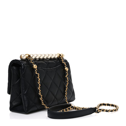 Chanel Lambskin Quilted Chic Pearls Mini Flap Black 3 of 10