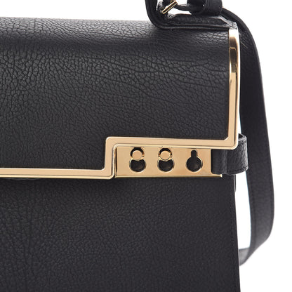 Delvaux Grained Calfskin MM Metal Frame Tempete Satchel Black 10 of 10