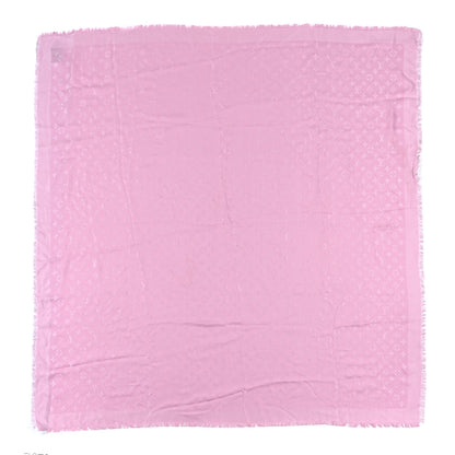 Louis Vuitton Silk Wool Monogram Shawl Velvet Rose 1 of 4