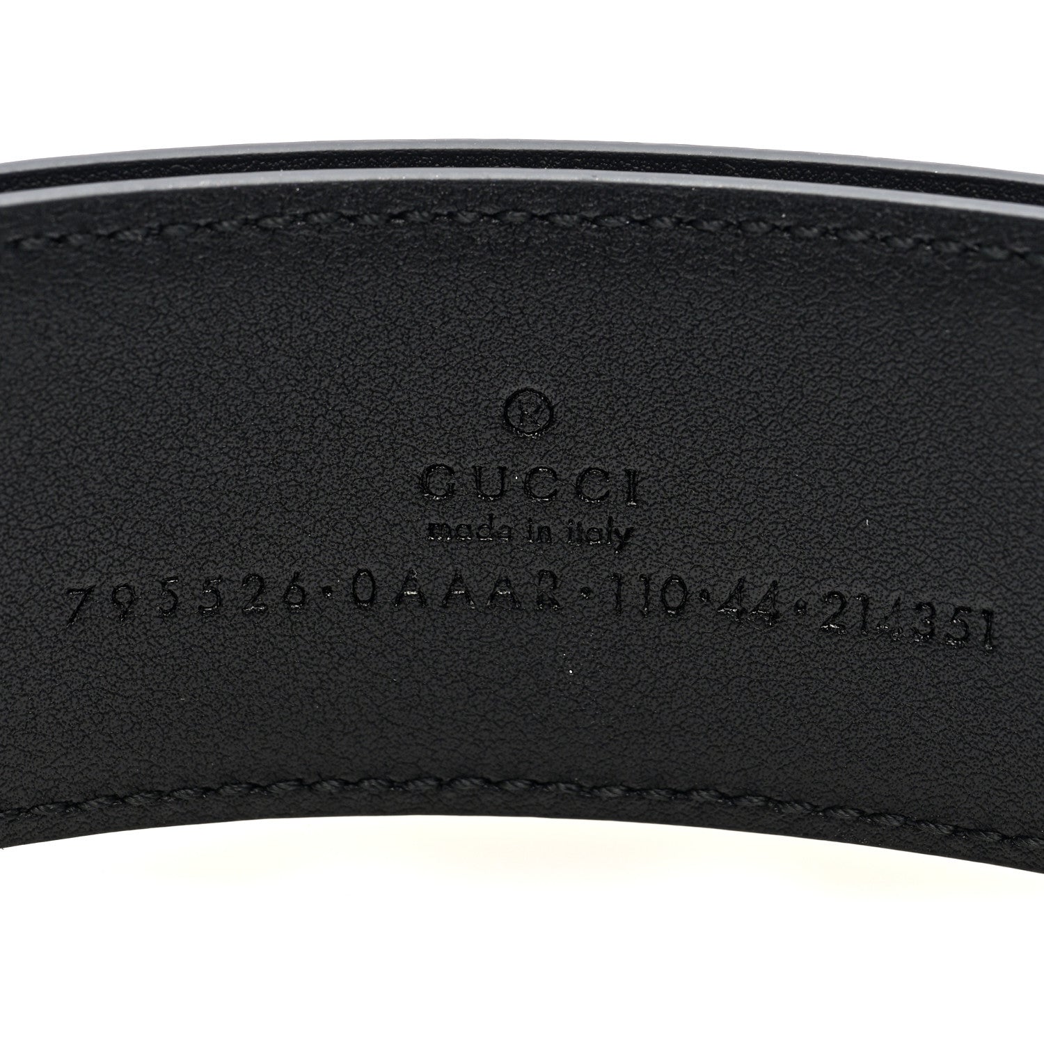 Gucci Plutone Calfskin Geometric Double G 40mm Belt 110 44 Black 3 of 4