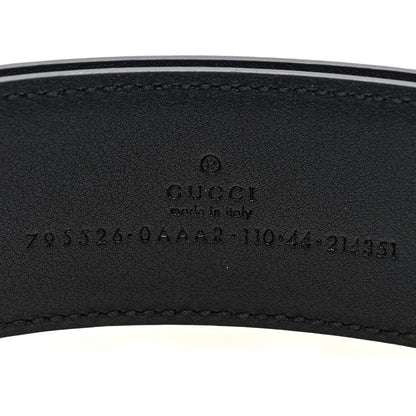 Gucci Plutone Calfskin Geometric Double G 40mm Belt 110 44 Black 3 of 4